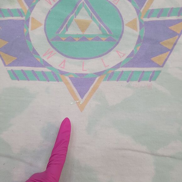 Vintage Walla-Walla Crop-Top Shirt Womens 2XL 25x20 Bleached - Picture 11 of 16